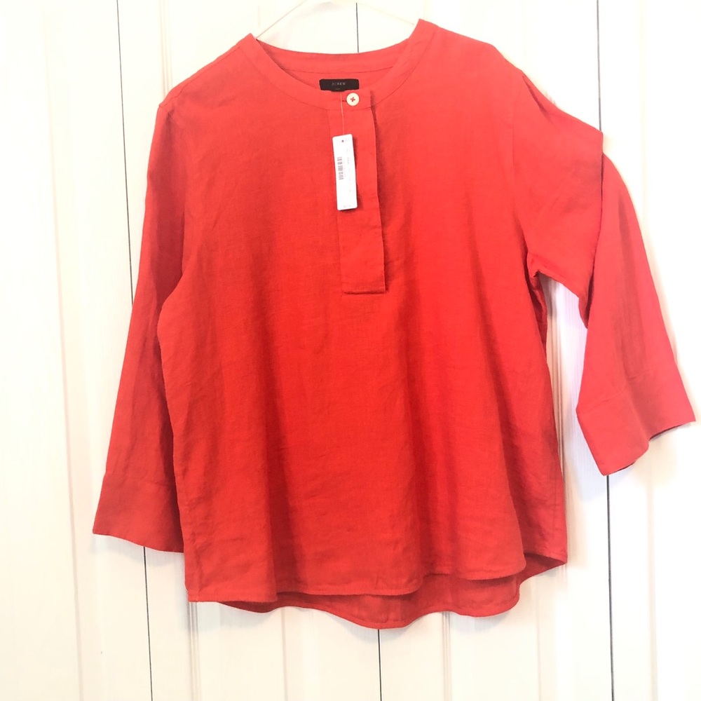 J Crew Linen Tunic sz M NWT